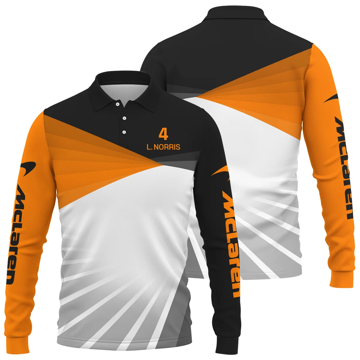 Lando Norris McLaren F1 Long Polo Shirt All Over Prints BLMCL3425A3LPL