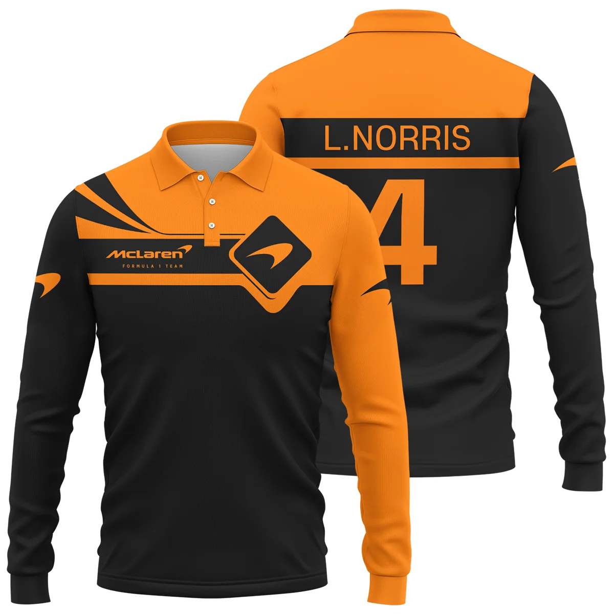 Lando Norris McLaren F1 Long Polo Shirt All Over Prints BLMCL5525A1LPL