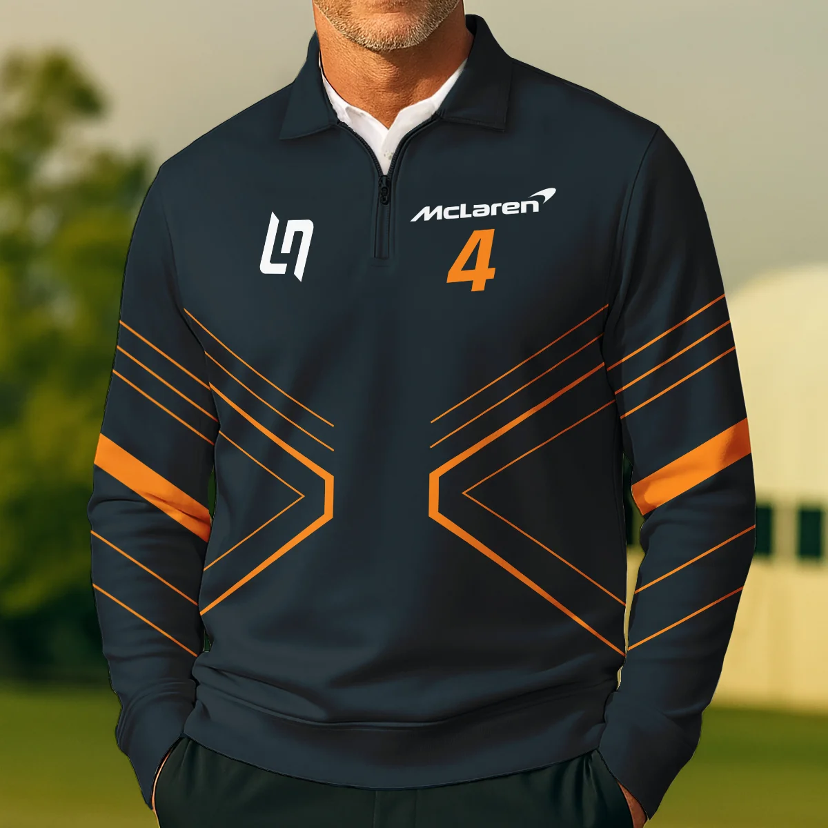Lando Norris McLaren F1 Quarter-Zip Sweatshirt All Over Prints BLMCL10425A3QTZ - Image 2