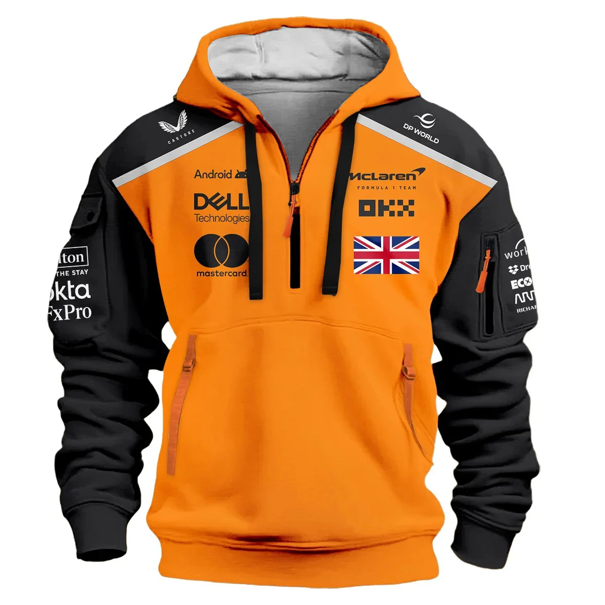 Lando Norris McLaren Formula One Logo Hoodie Half Zipper BLF1290325A1MCLHDF - Image 2