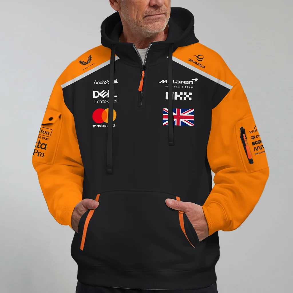 Lando Norris McLaren Formula One Logo Hoodie Half Zipper BLF1290325A2MCLHDF - Image 6