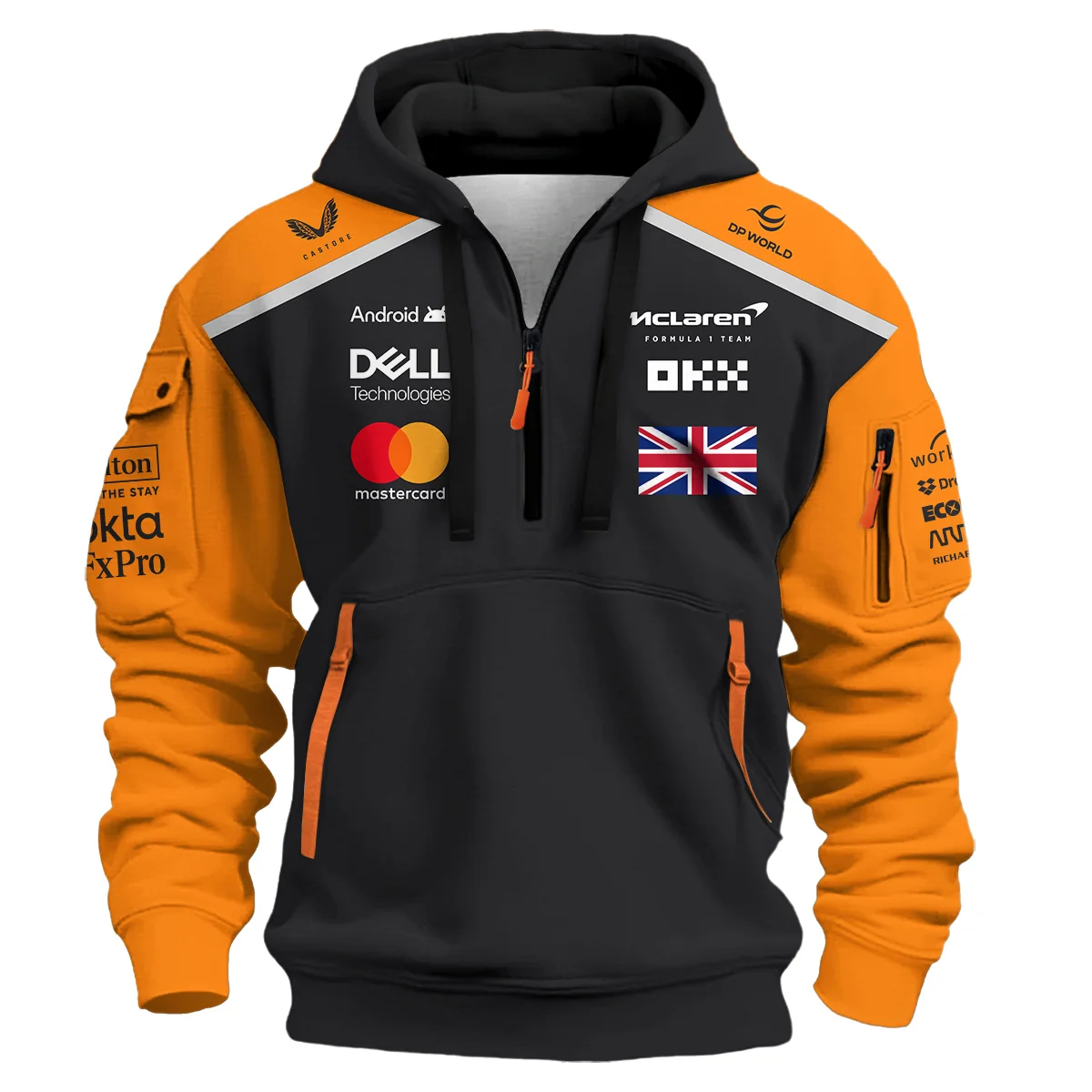 Lando Norris McLaren Formula One Logo Hoodie Half Zipper BLF1290325A2MCLHDF - Image 2