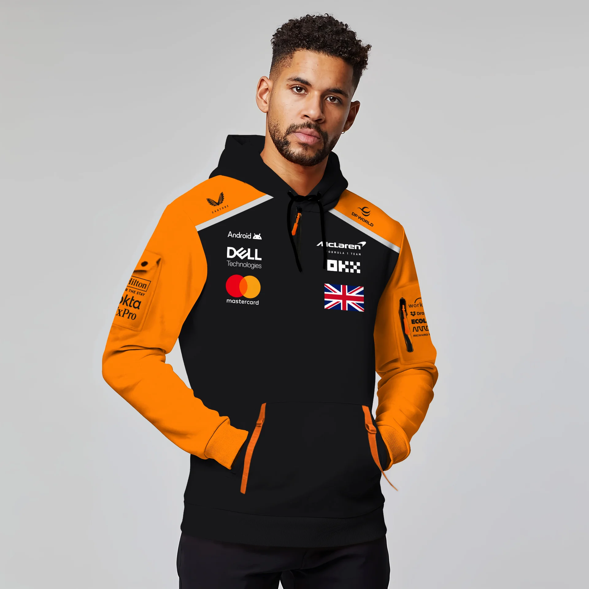 Lando Norris McLaren Formula One Logo Hoodie Half Zipper BLF1290325A2MCLHDF - Image 4