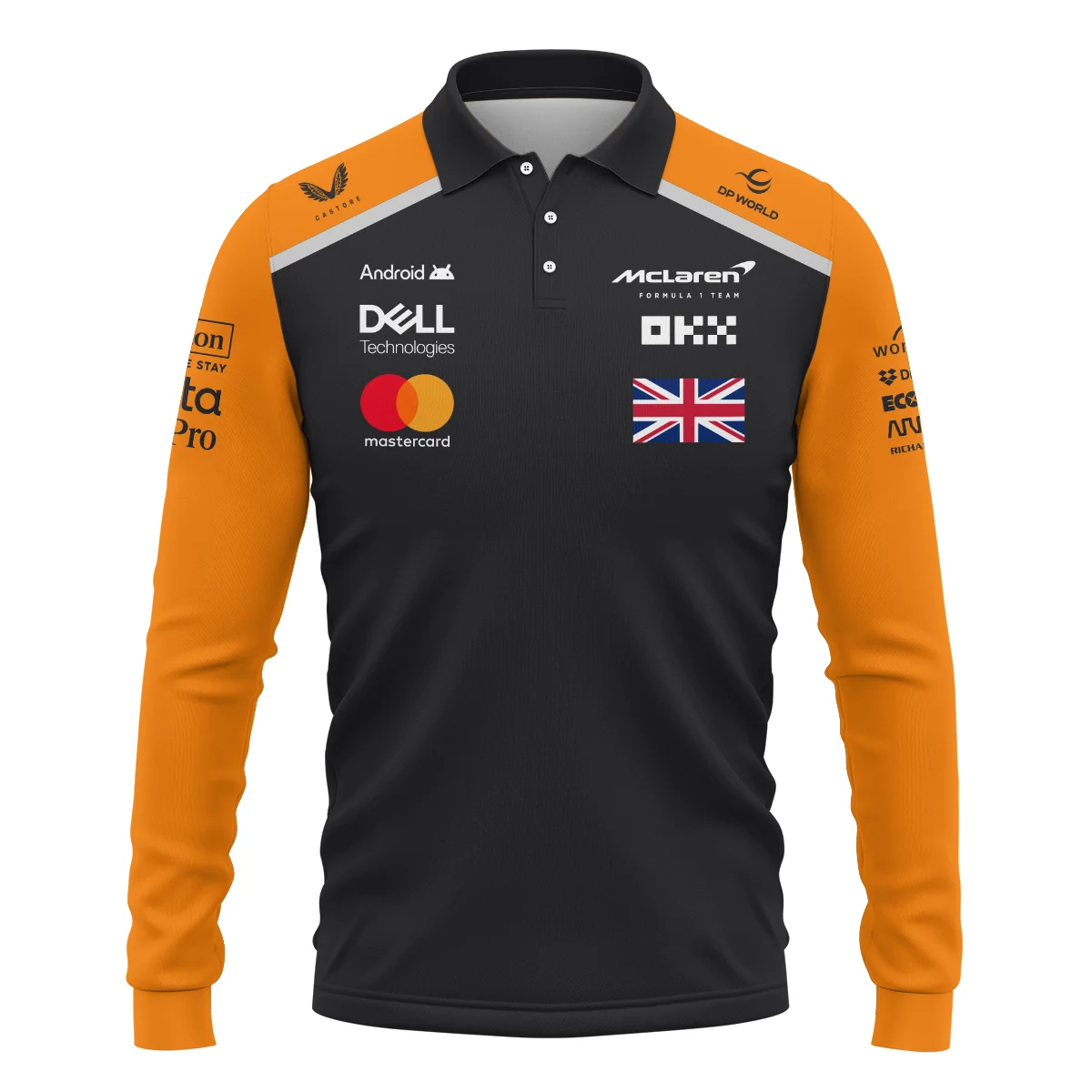 Lando Norris McLaren Formula One Logo Long Polo Shirt BLF1290325A2MCLLPL - Image 2