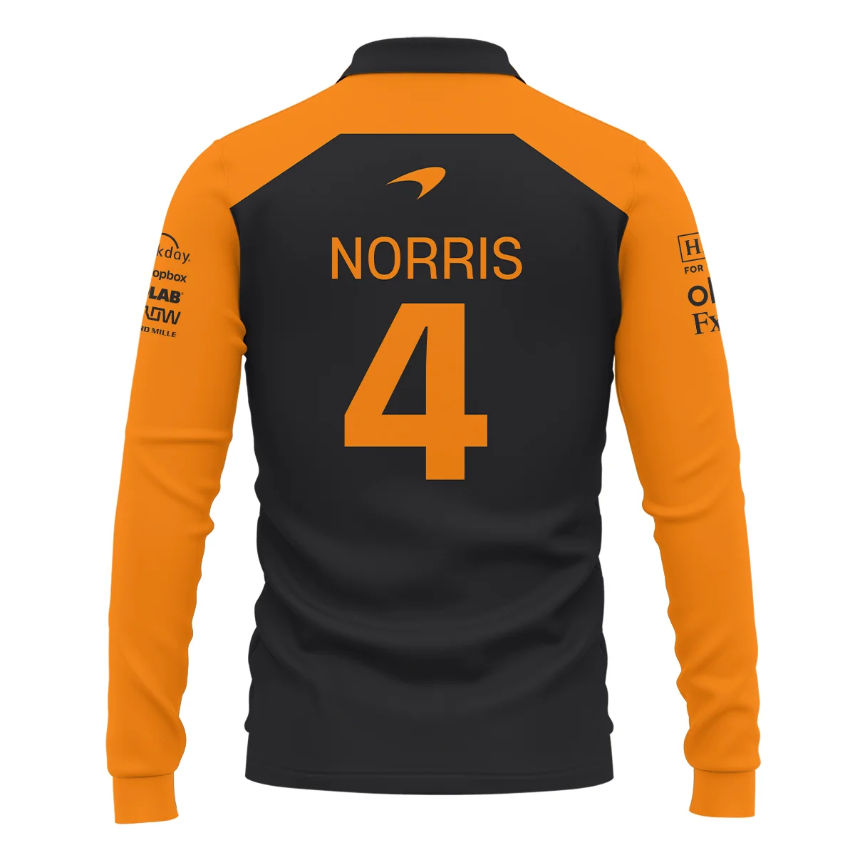 Lando Norris McLaren Formula One Logo Long Polo Shirt BLF1290325A2MCLLPL - Image 3