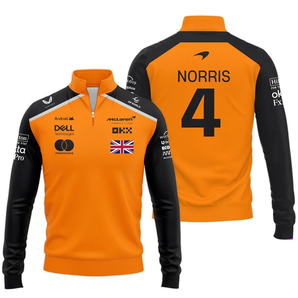 Lando Norris McLaren Formula One Logo Quarter-Zip Sweatshirt BLF1290325A1MCLQZS