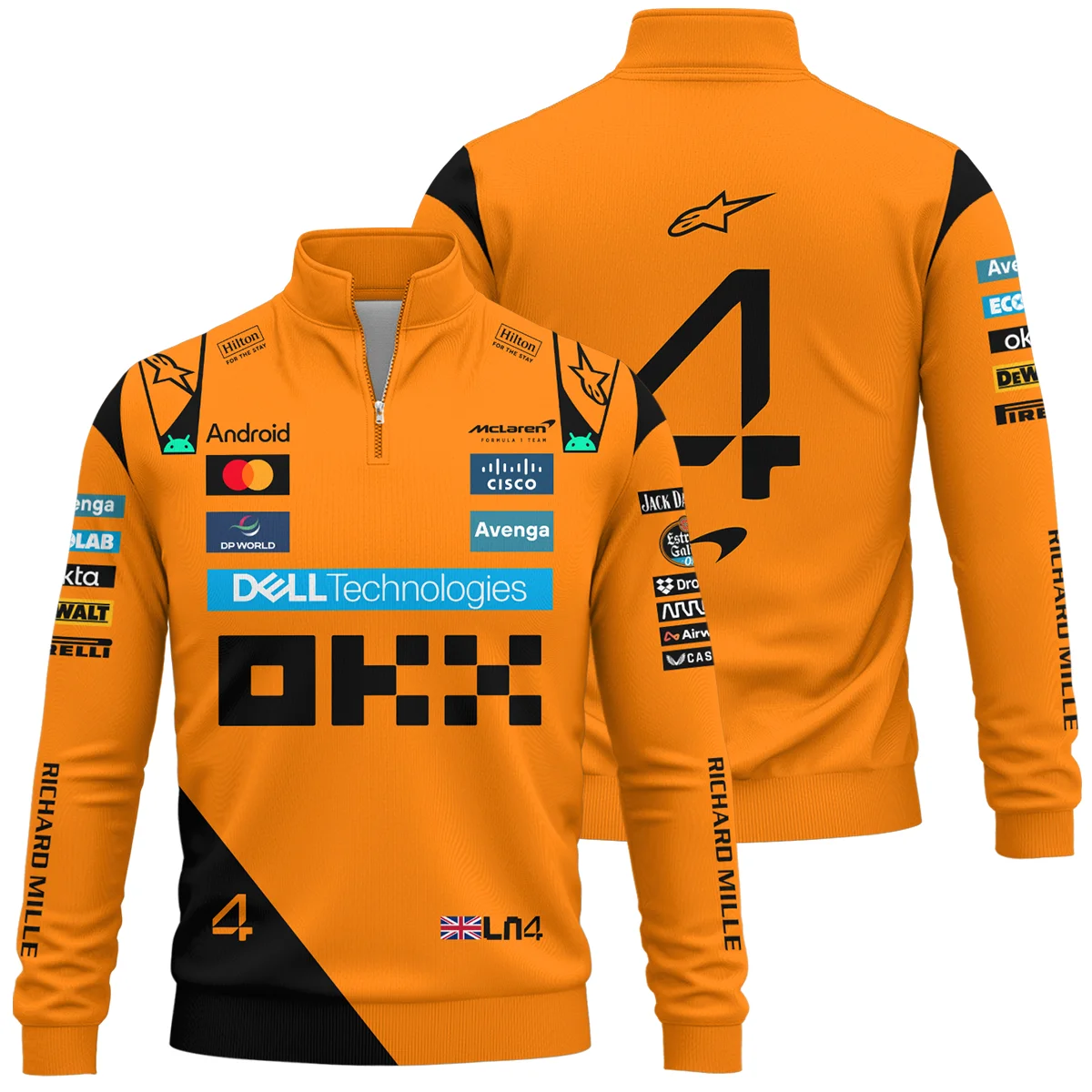 Lando Norris McLaren Formula One Quarter-Zip Sweatshirt BLF1180525A1QZS