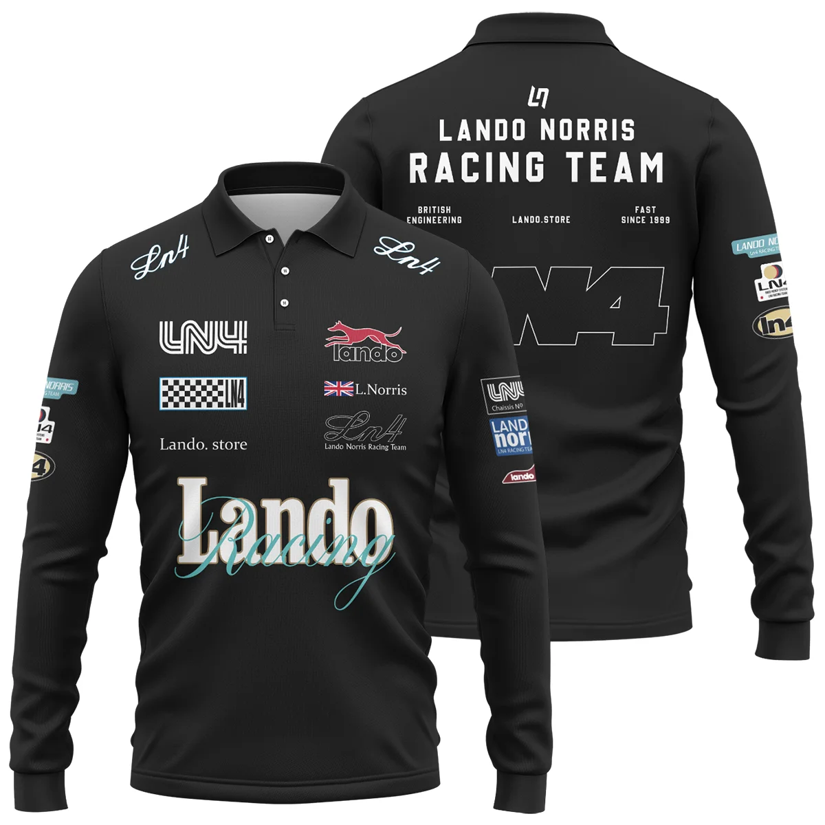 Lando Norris Racing Long Polo Shirt BLVALN051225A7LPL