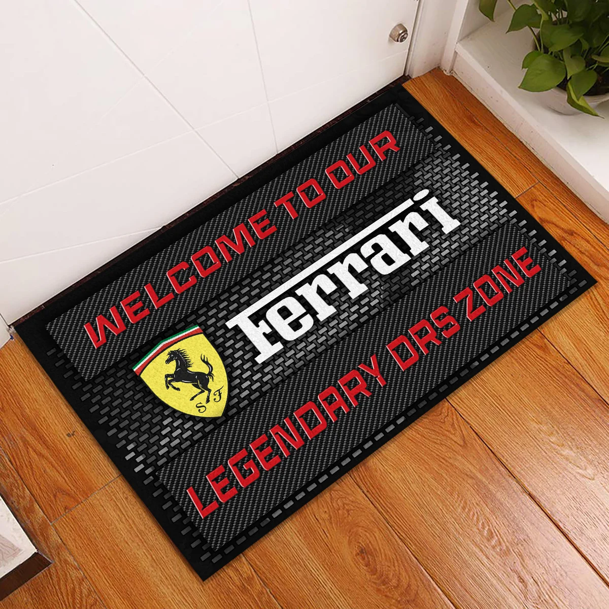 Legendary DRS Zone Ferrari F1 Rubber Base Doormat - All Over Print BLF1139A3FRR - Image 2