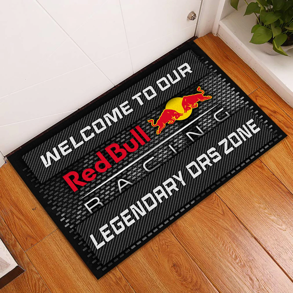 Legendary DRS Zone Red Bull Racing F1 Rubber Base Doormat - All Over Print BLF1139A3RBR - Image 2
