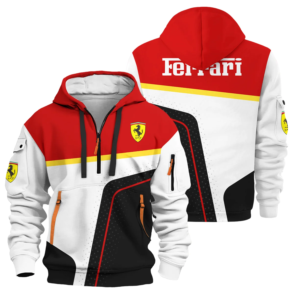 Limited Edition Ferrari F1 Hoodie Half Zip BLFRR15925A1HDF - F1 Fan Gear