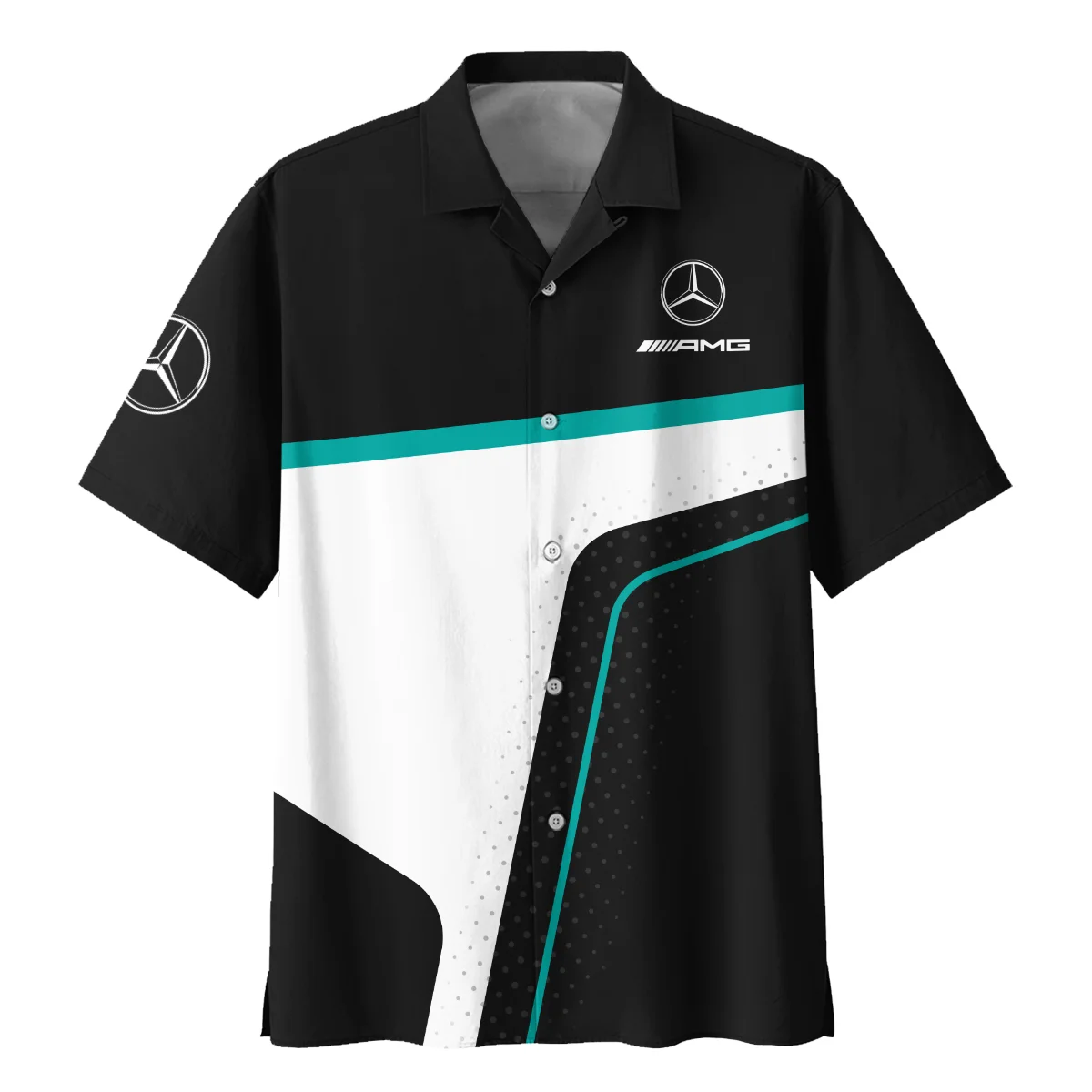 Limited Edition Mercedes-AMG Petronas F1 Hawaiian Shirt All Over Prints BLMER6525A5HW - Image 2