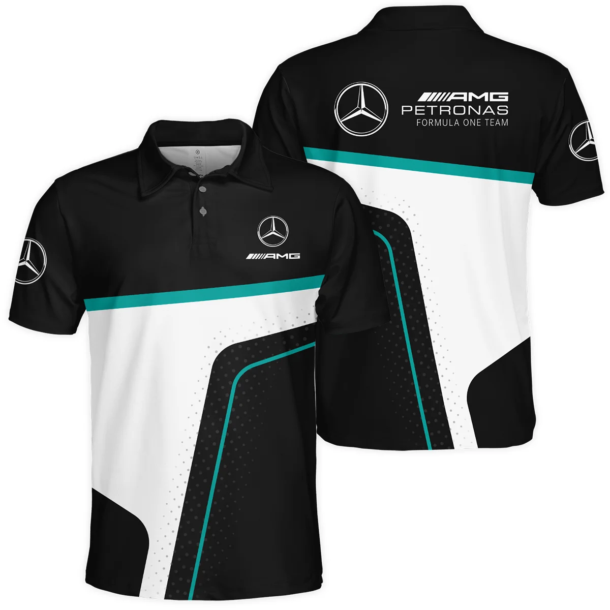 Limited Edition Mercedes-AMG Petronas F1 Polo Shirt All Over Prints BLMER6525A5PL
