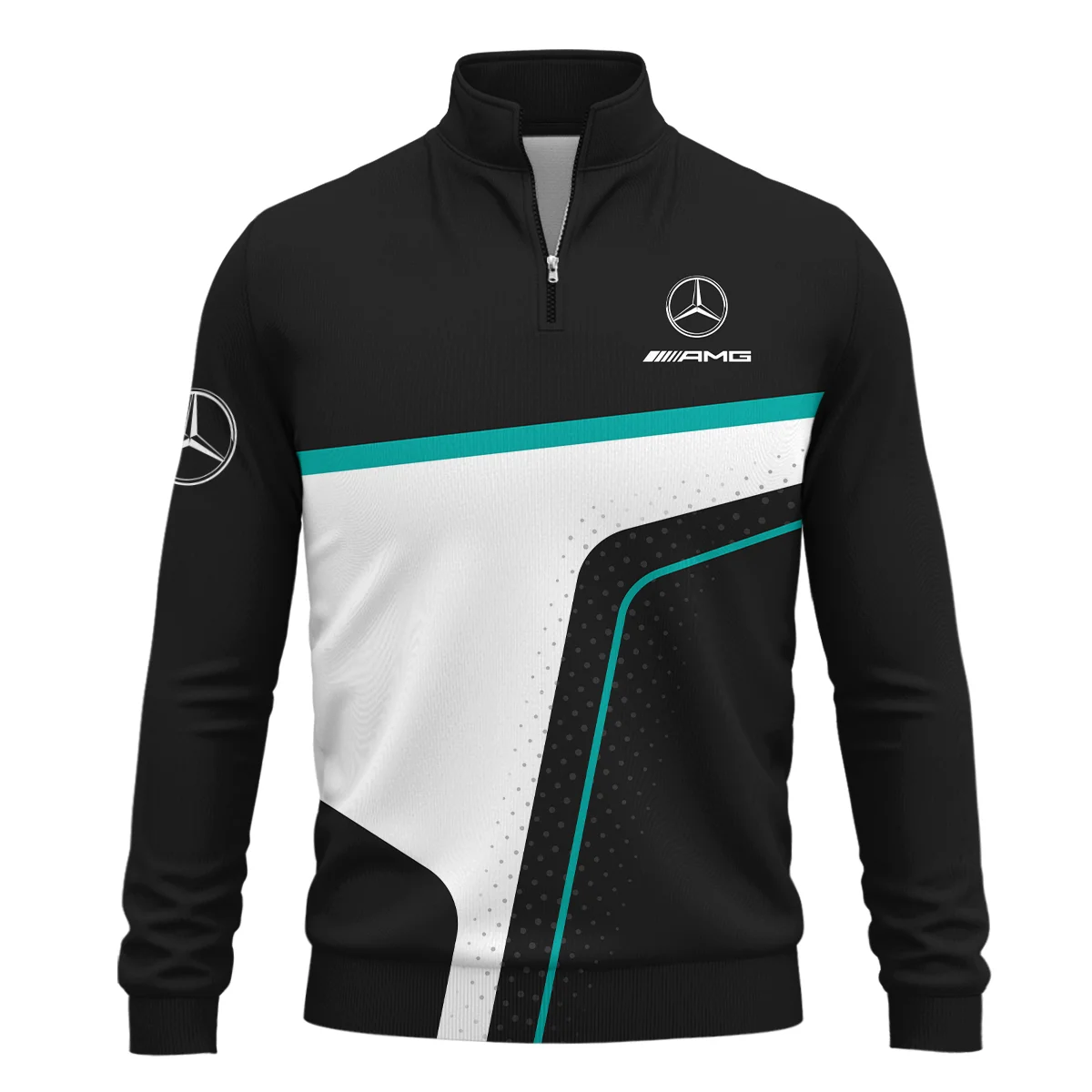 Alternative view of Limited Edition Mercedes-AMG Petronas F1 Quarter-Zip Sweatshirt All Over Prints BLMER6525A5QTZ
