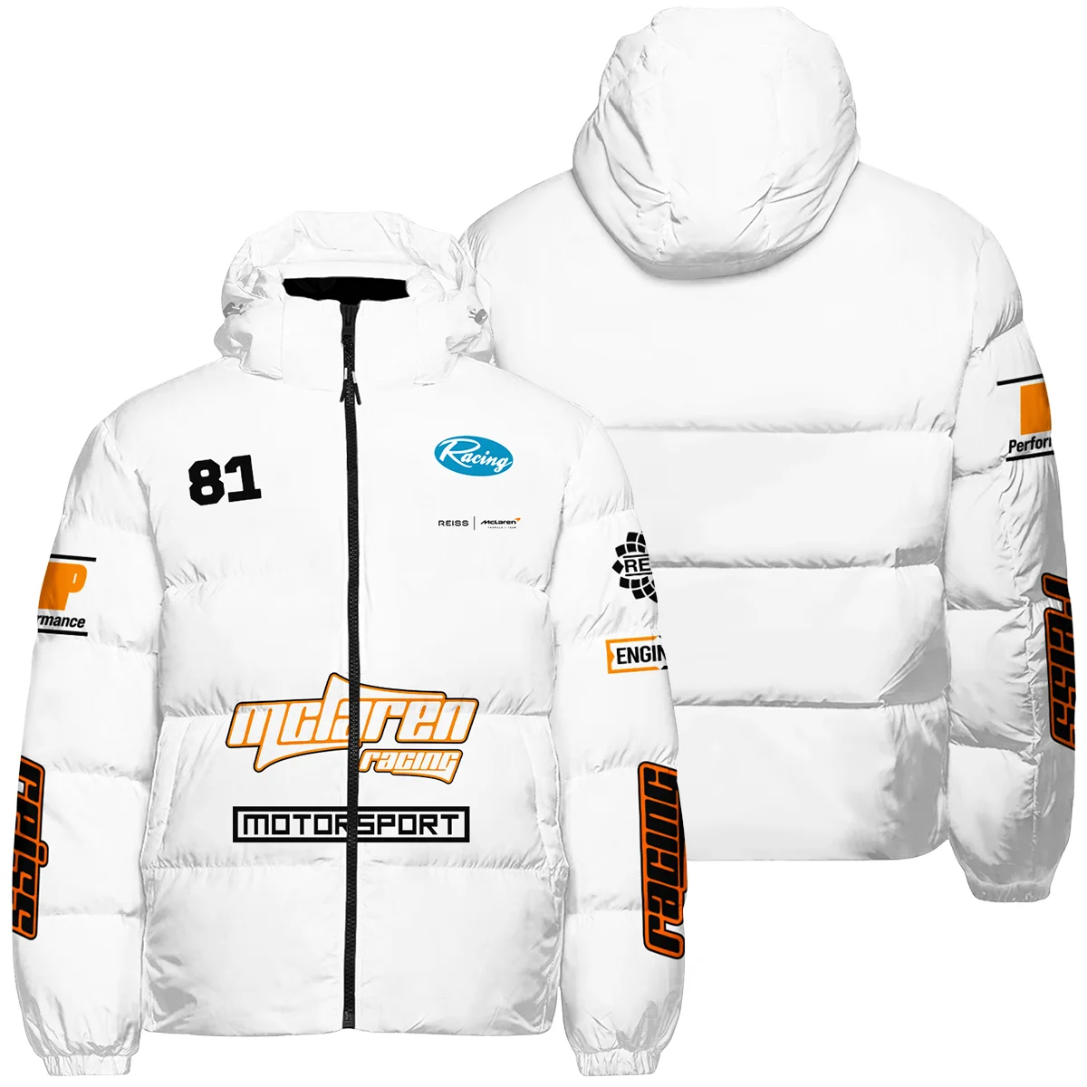 Limited Edition Oscar Piastri Reiss x McLaren - Down & Puffer Jackets BLOP31125A1HCJ - Motorsport Apparel