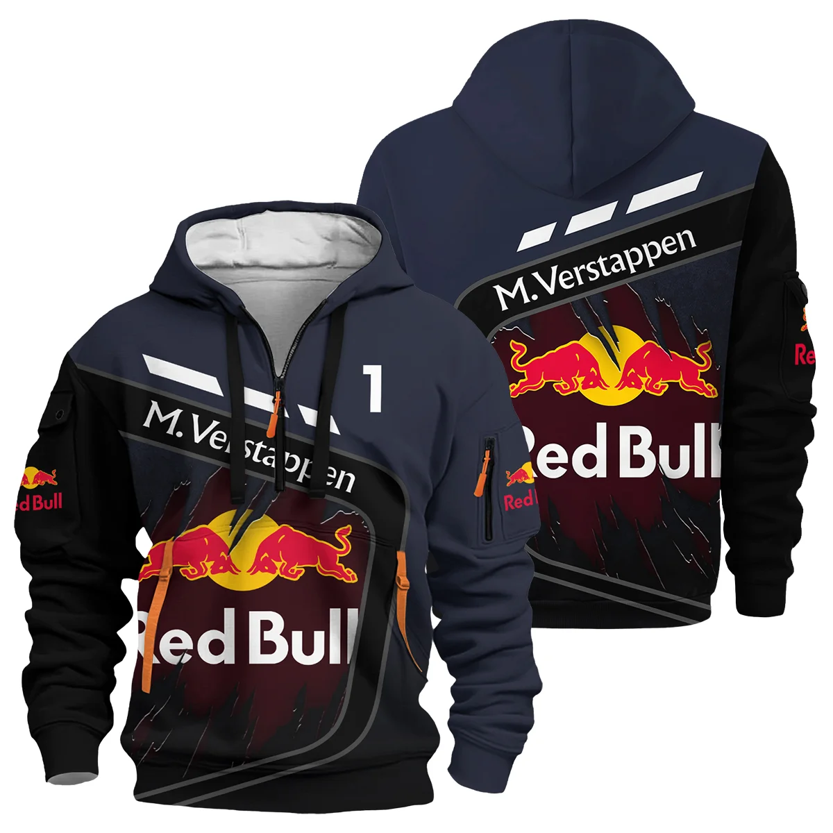 Max Verstappen Red Bull Racing F1 Hoodie Half Zipper BLRBR20525A3HDF - Trackside Outfit