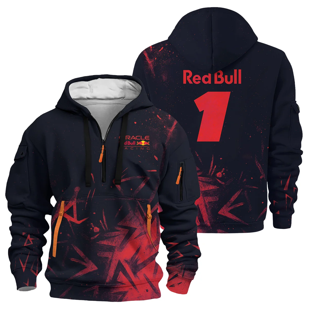 Max Verstappen Red Bull Racing F1 Hoodie Half Zipper BLRBR20525A4HDF - Race Day Outfit
