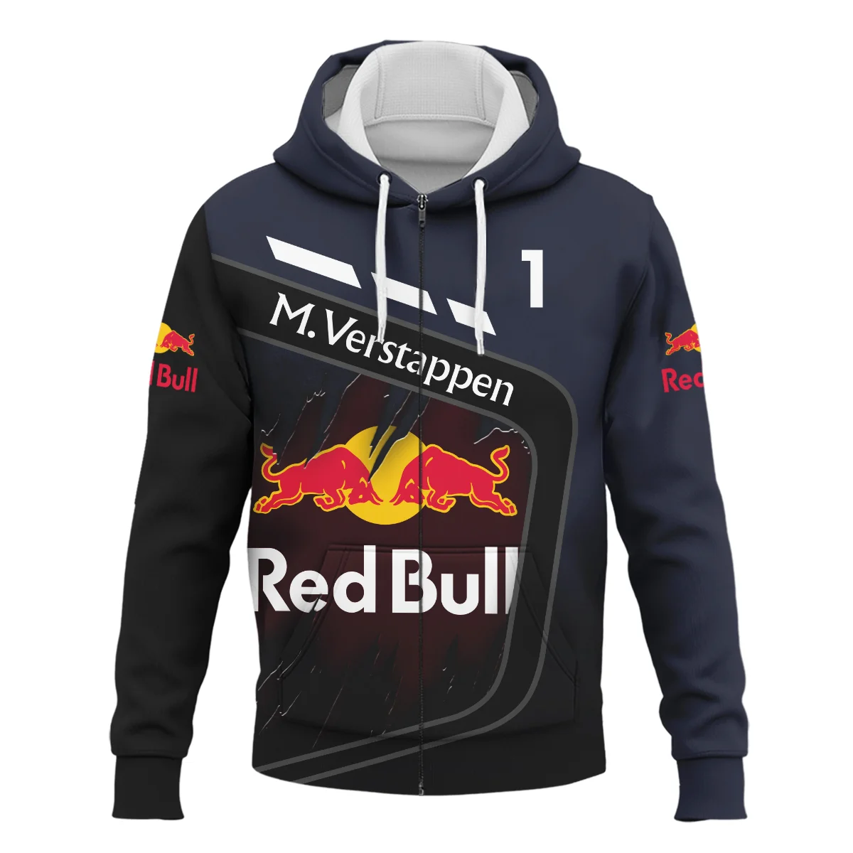 Alternative view of Max Verstappen Red Bull Racing F1 Zipper Hoodie BLRBR20525A3ZHD