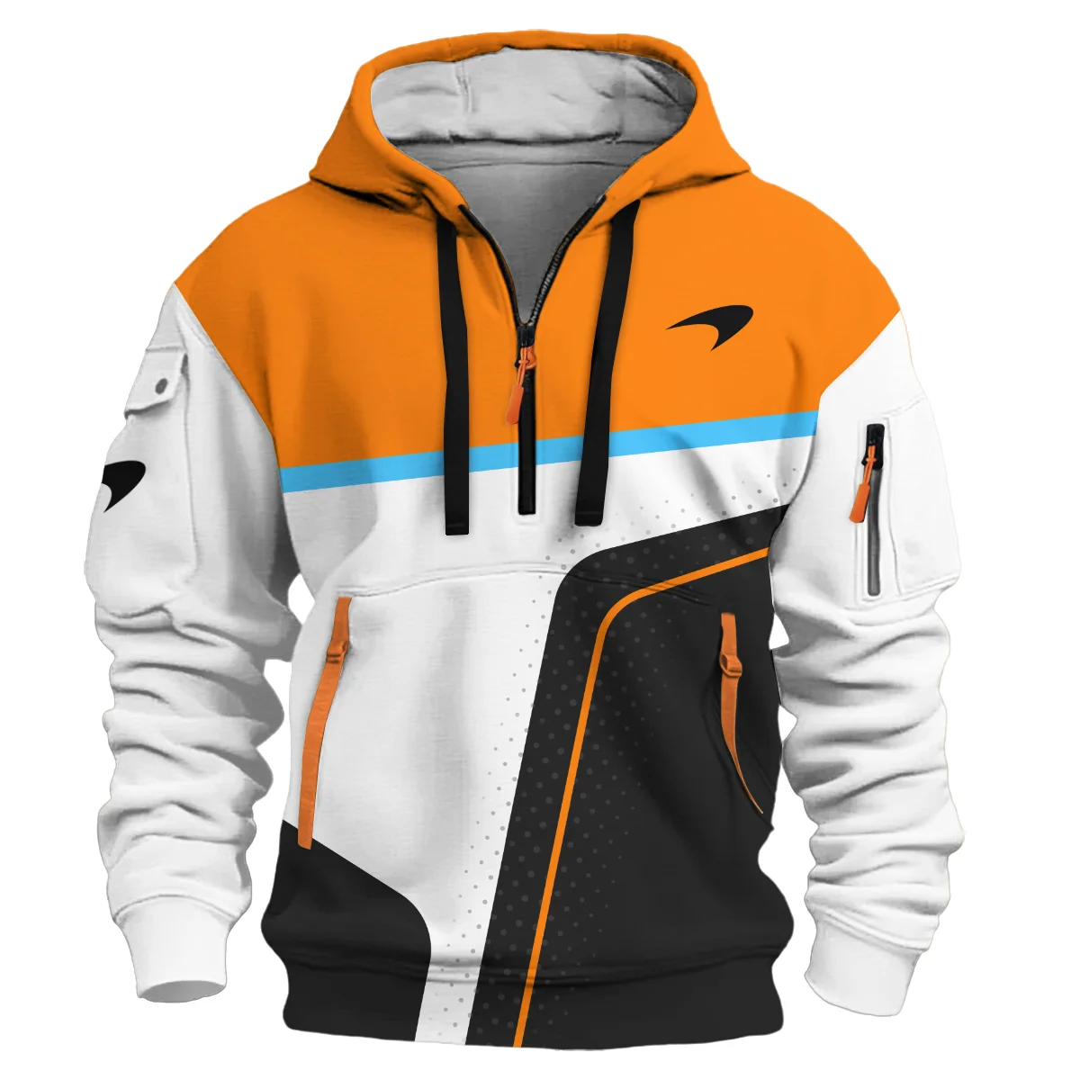 McLaren F1 Logo Hoodie Half Zip BLMCL10425A53HZ - Image 2