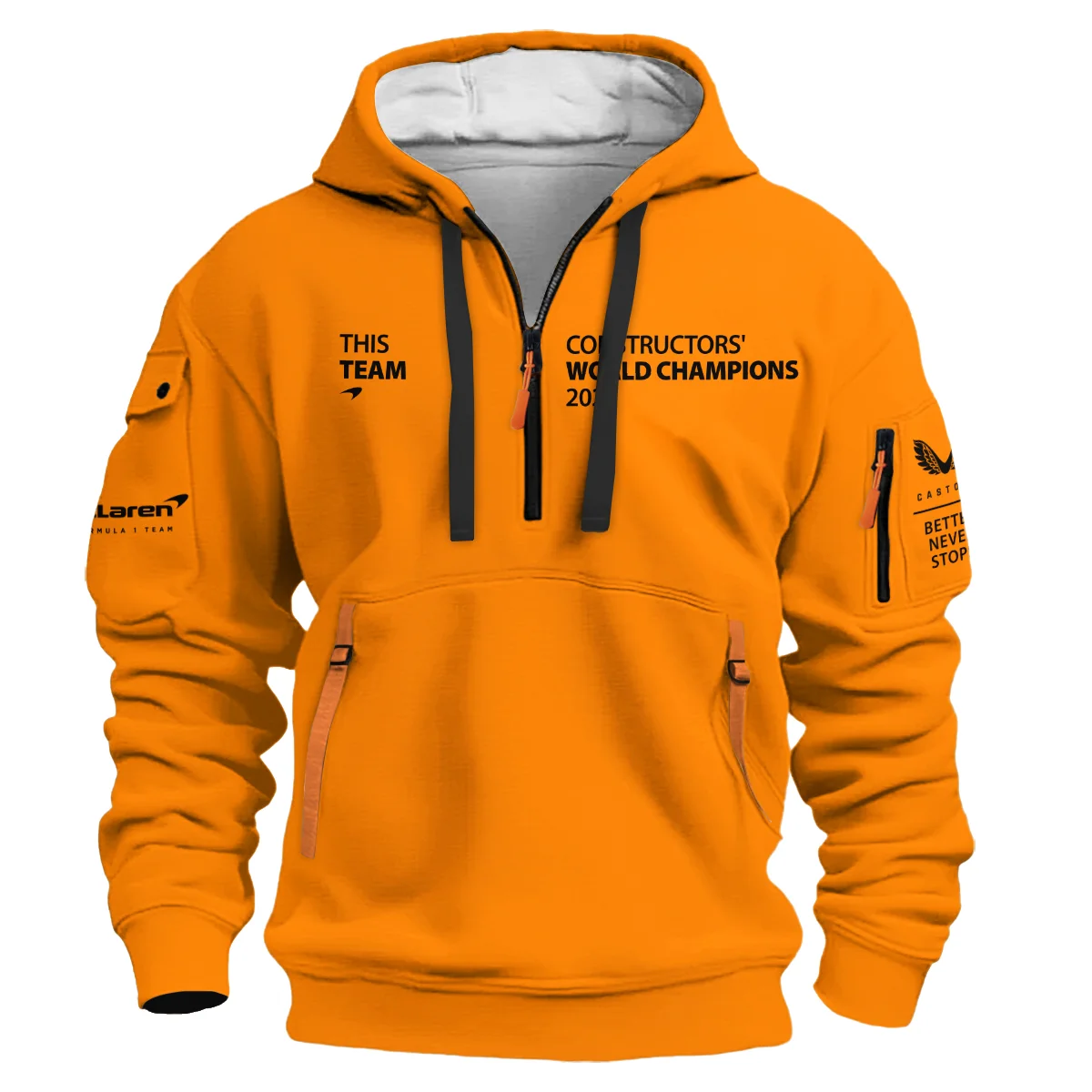 McLaren F1 Team 2025 Constructors' Champions Hoodie Half Zip BLMCL51025A2HDF - Image 2