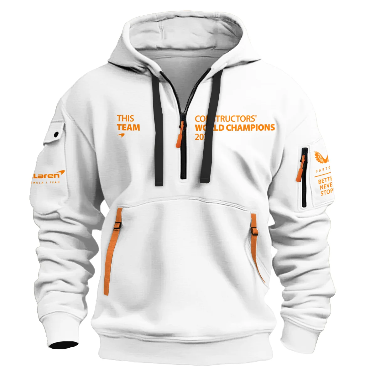 McLaren F1 Team 2025 Constructors' Champions Hoodie Half Zip BLMCL51025A4HDF - Image 2