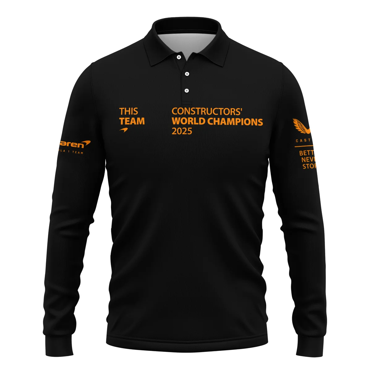 McLaren F1 Team 2025 Constructors' Champions Long Polo Shirt BLMCL51025A3LPL - Image 2