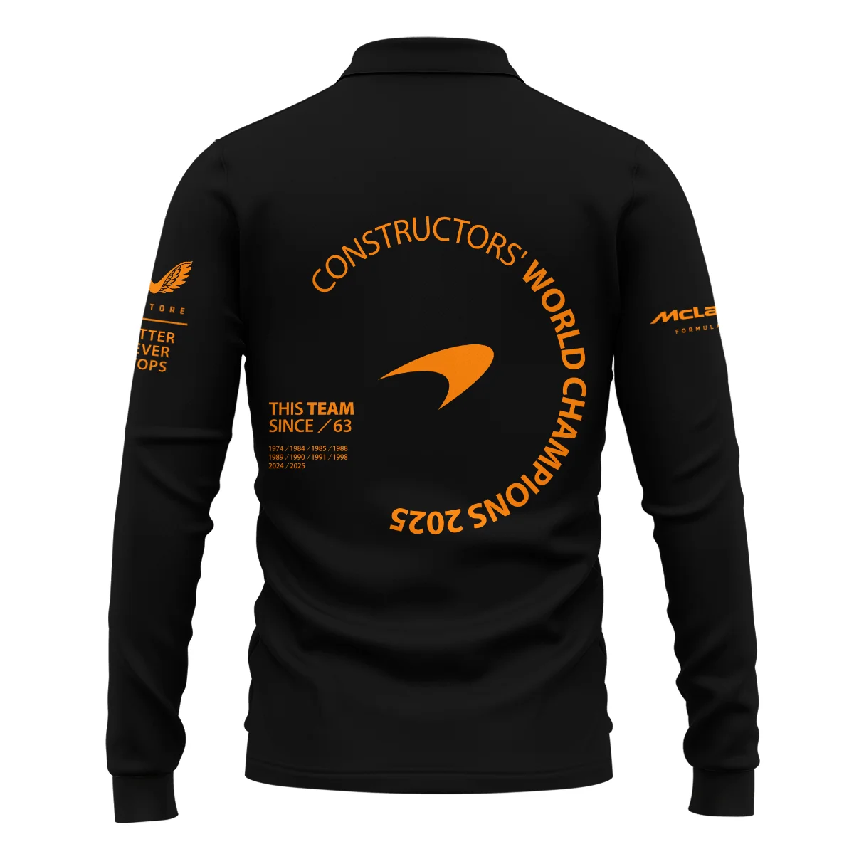 McLaren F1 Team 2025 Constructors' Champions Long Polo Shirt BLMCL51025A3LPL - Image 3