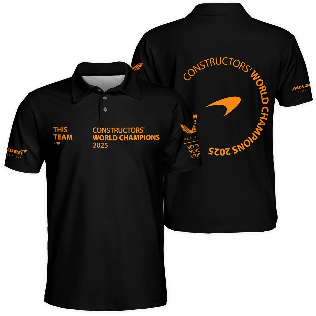 McLaren F1 Team 2025 Constructors' Champions Polo Shirt BLMCL51025A3PL