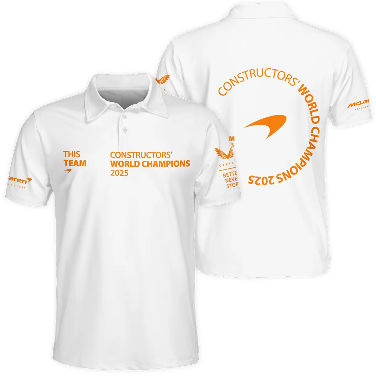 McLaren F1 Team 2025 Constructors' Champions Polo Shirt BLMCL51025A4PL