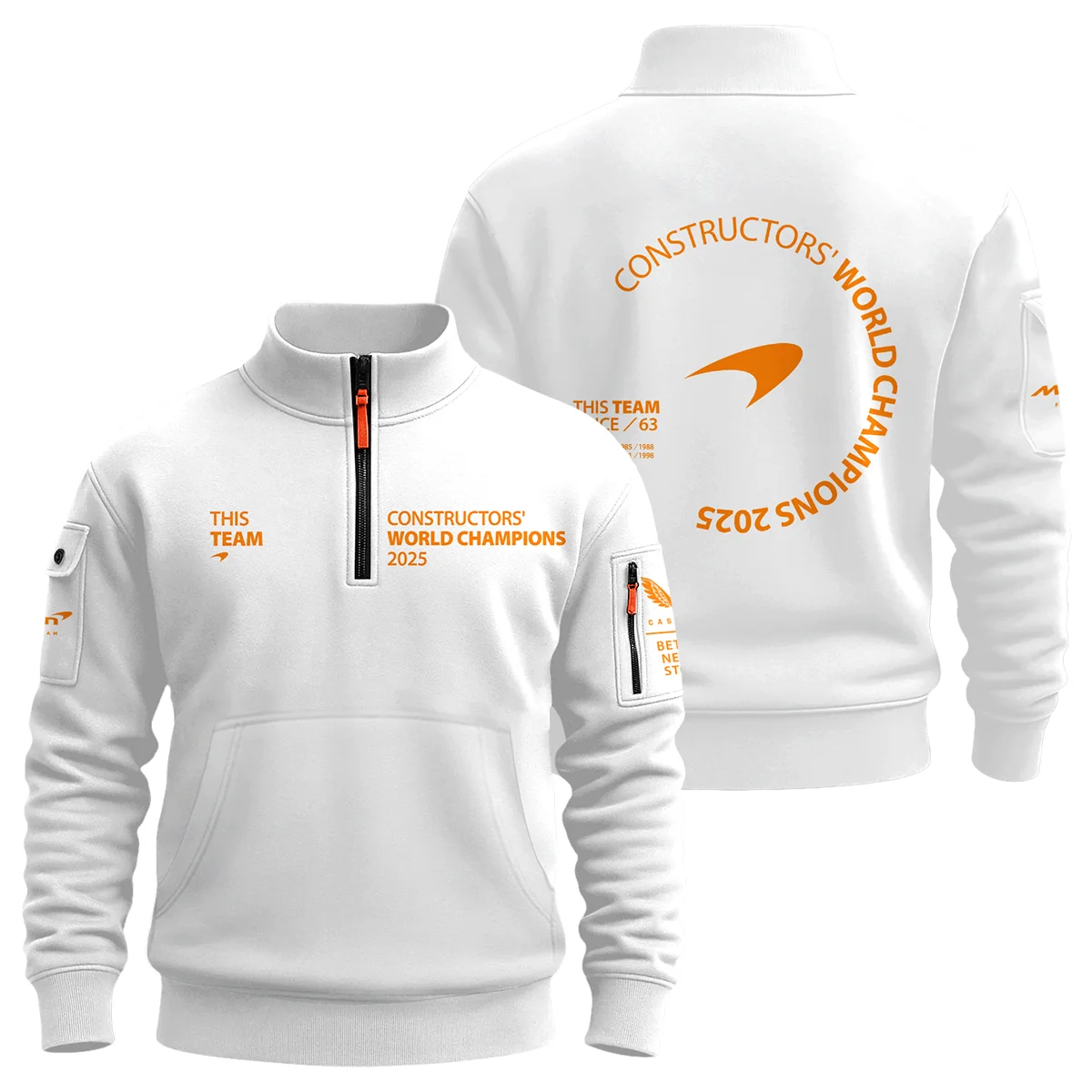 McLaren F1 Team 2025 Constructors' Champions Sweatshirt Zipper BLMCL51025A4SHZ
