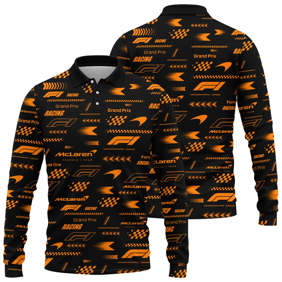 McLaren Pattern F1 Racing - Long Polo Shirt BLMCL191025A2LPL