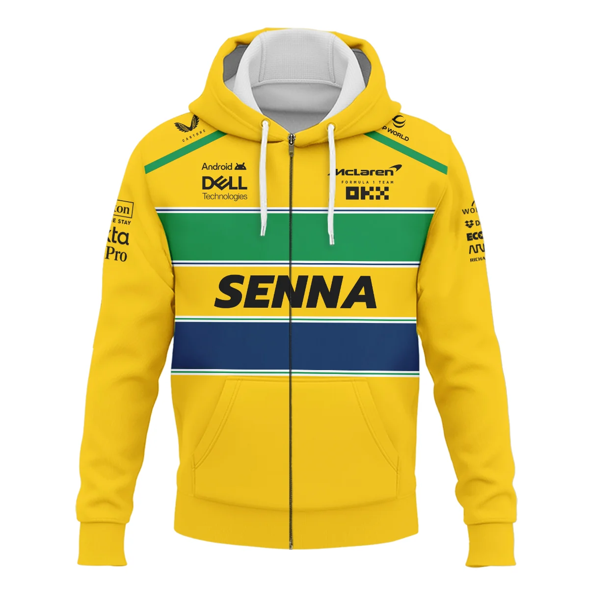 Alternative view of McLaren x Ayrton Senna Zipper Hoodie For Fans