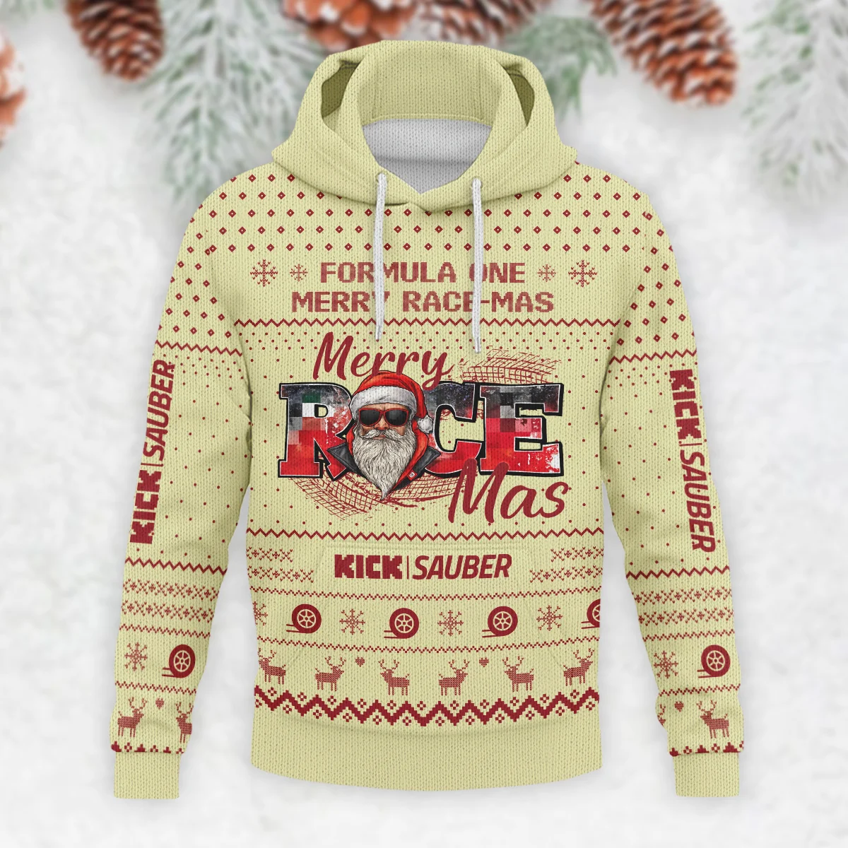 Merry RaceMas Kick Sauber Formula 1 - Knitted Hoodie BLVAF12209250A20KS - Image 2