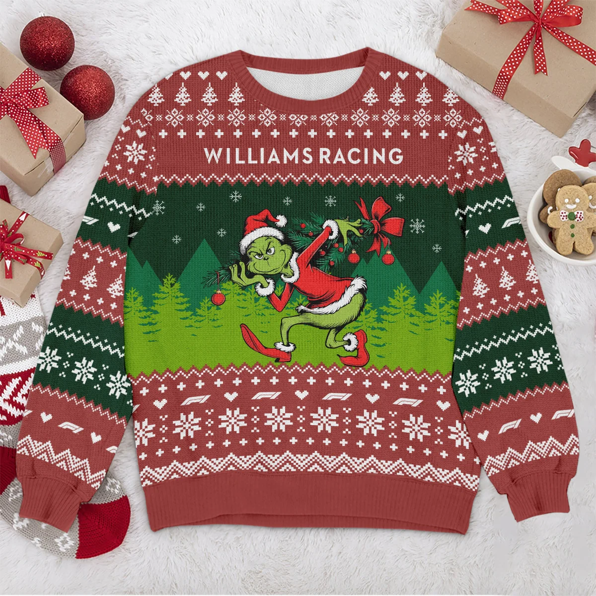 Mr.Grinch Williams Formula 1 - Ugly Sweater BLVAF1220925A19WIL - Image 4