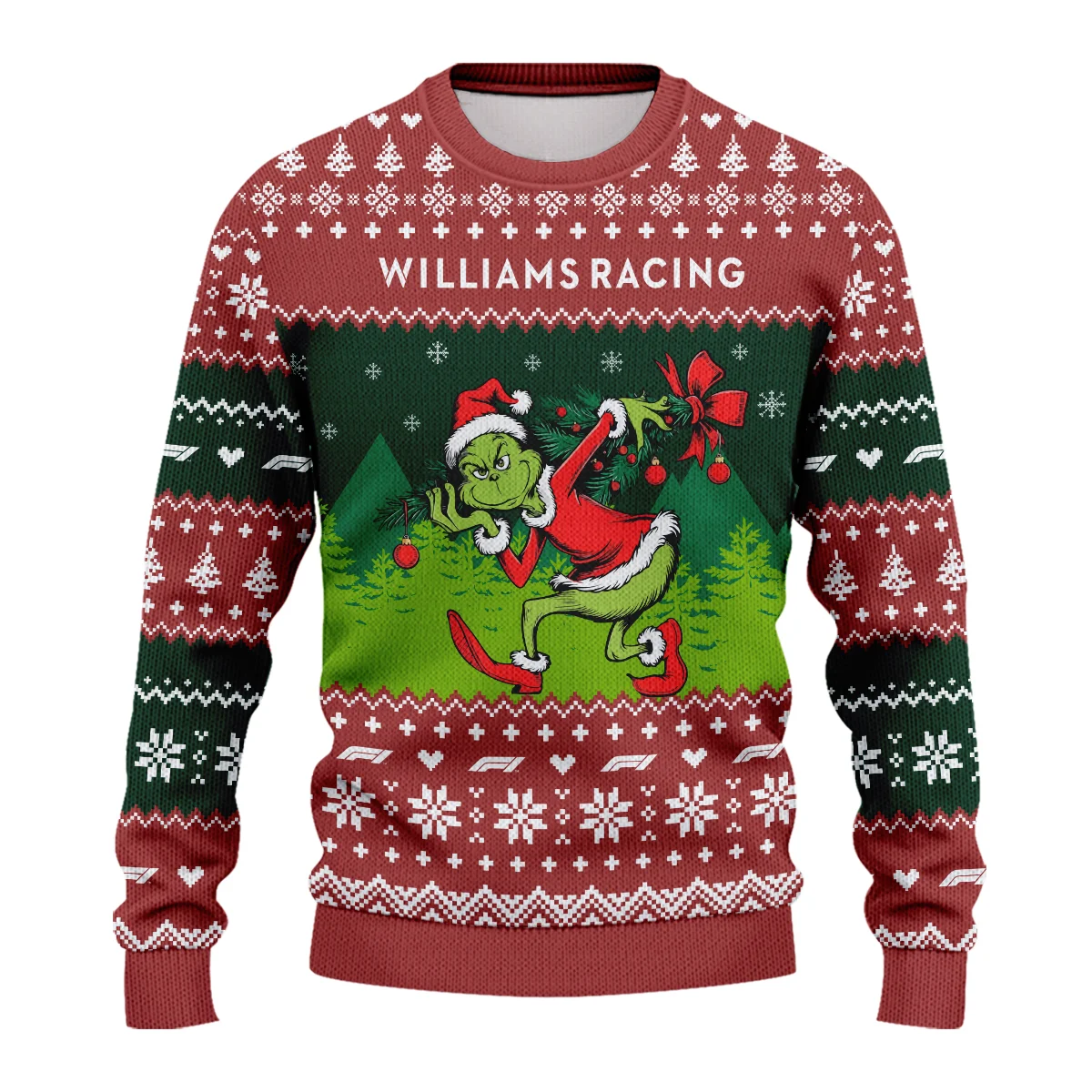 Mr.Grinch Williams Formula 1 - Ugly Sweater BLVAF1220925A19WIL - Image 2