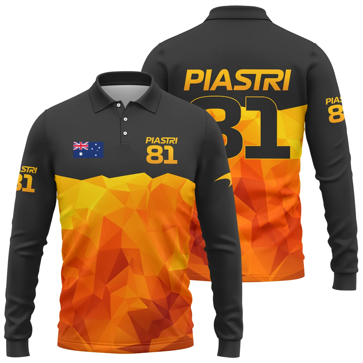 Oscar Piastri McLaren F1 Limited Edition Long Polo Shirt BLOP13725A1LPL - Pit Lane Clothing