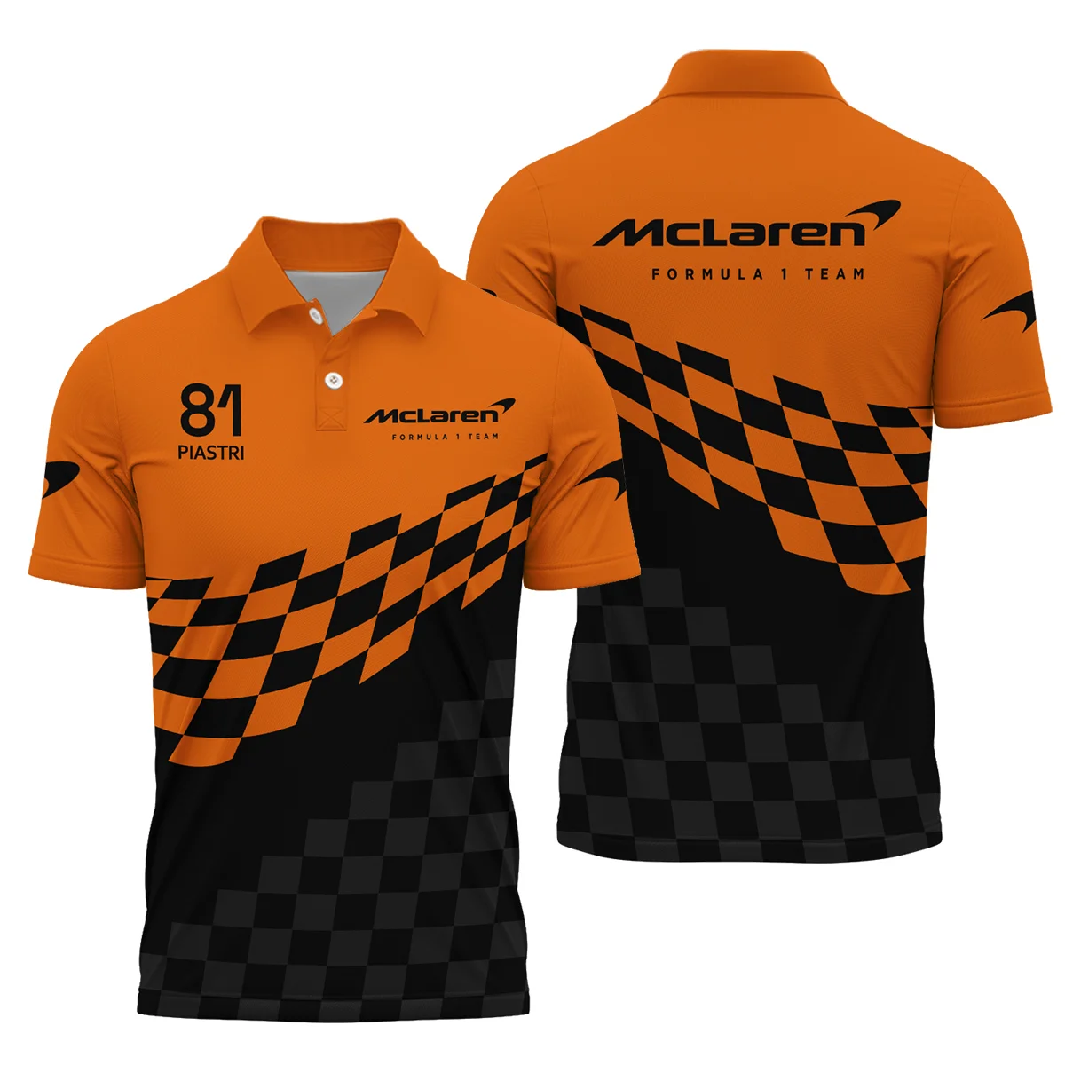 Oscar Piastri McLaren F1 Polo Shirt All Over Prints BLOP10425A1PL - Formula Racing Apparel