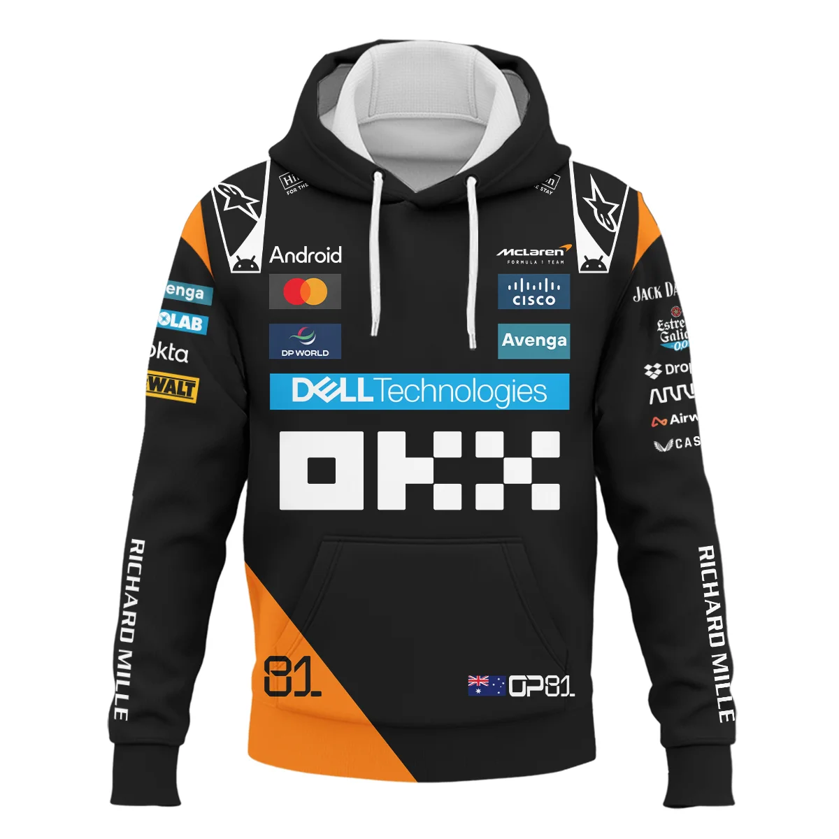 Oscar Piastri McLaren Formula One Hoodie BLF1180525A4HD - Image 2
