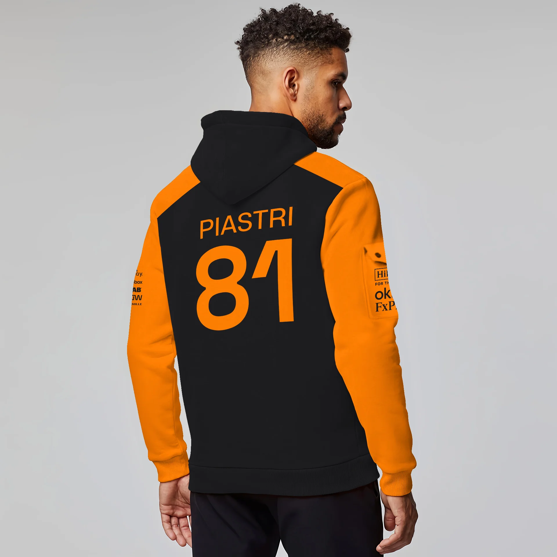 Oscar Piastri McLaren Formula One Logo Hoodie Half Zipper BLF1290325A4MCLHDF - Image 5