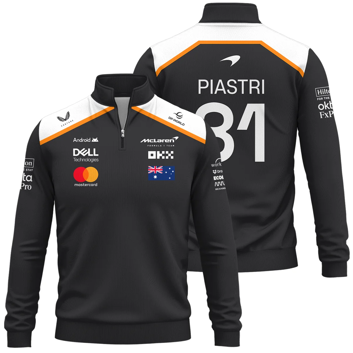 Oscar Piastri OP81 McLaren F1 Quarter-Zip Sweatshirt BLF19625A4QZS