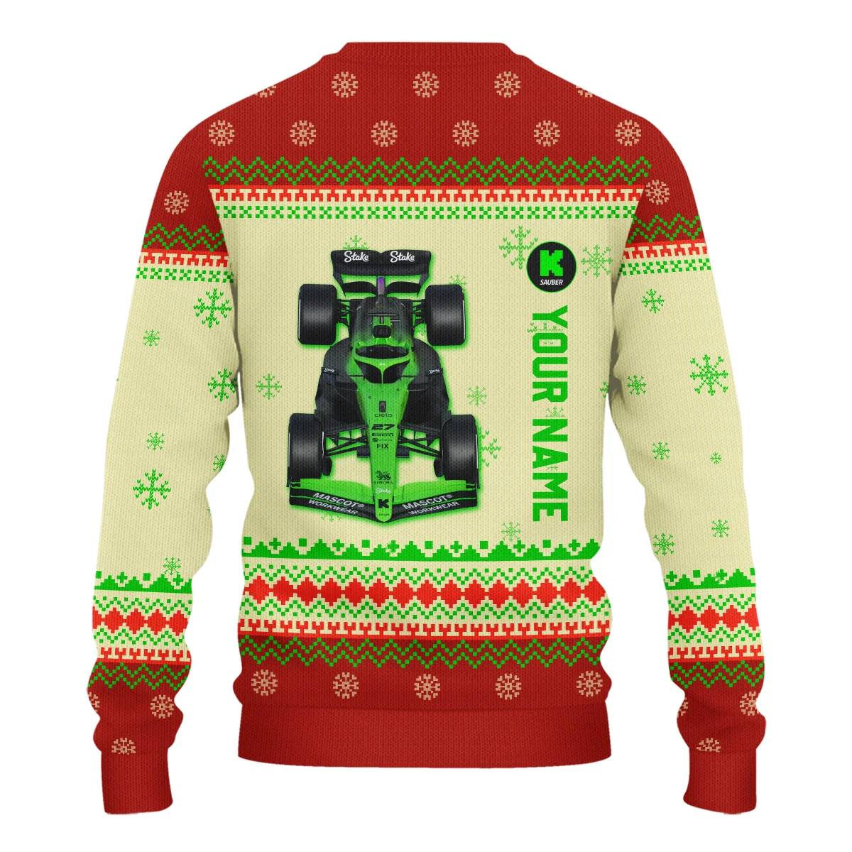 Personalised 2025 Car Kick Sauber Formula 1 - Ugly Sweater BLVAF1220925A24KS - Image 3