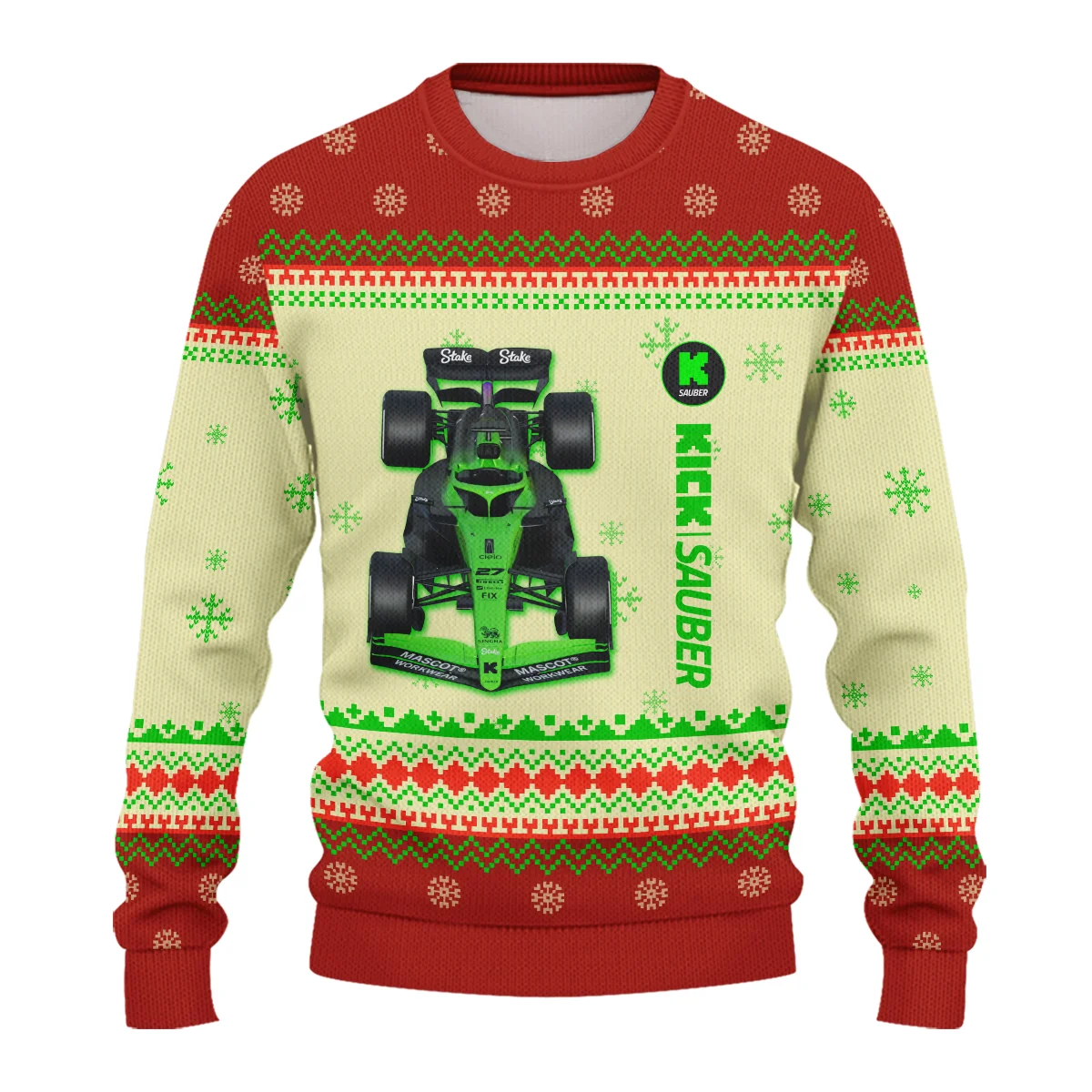 Personalised 2025 Car Kick Sauber Formula 1 - Ugly Sweater BLVAF1220925A24KS - Image 2