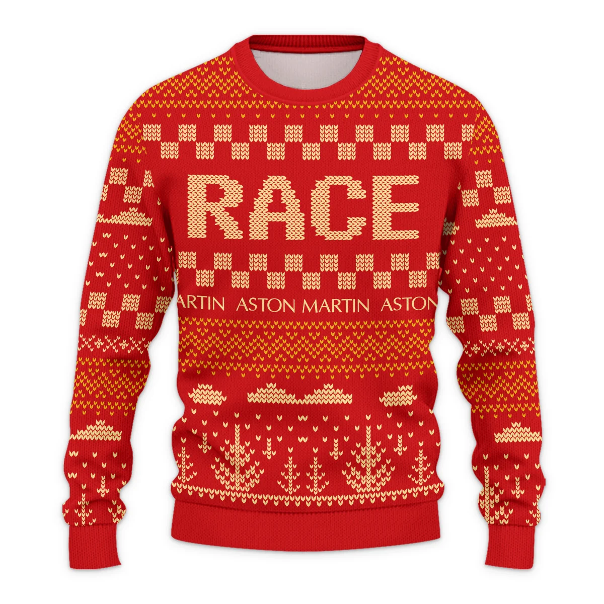 Race Xmas Pattern Aston Martin Formula 1 - Ugly Sweater BLVAF1220925A30AM - Image 2
