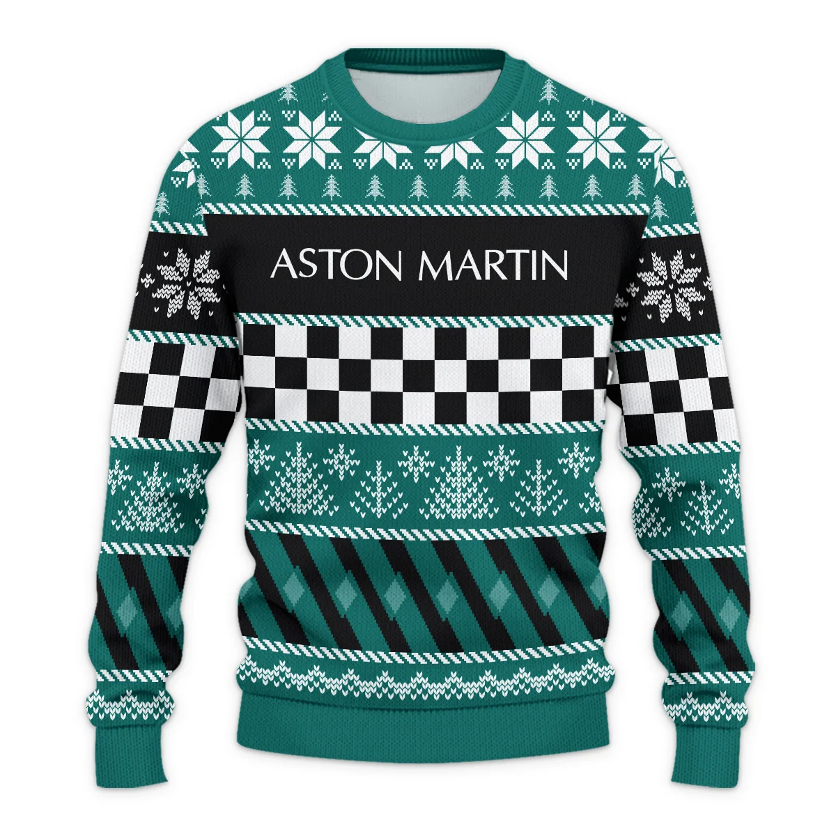 Racing Xmas Pattern Aston Martin Formula 1 - Ugly Sweater BLVAF1220925A28AM - Image 2