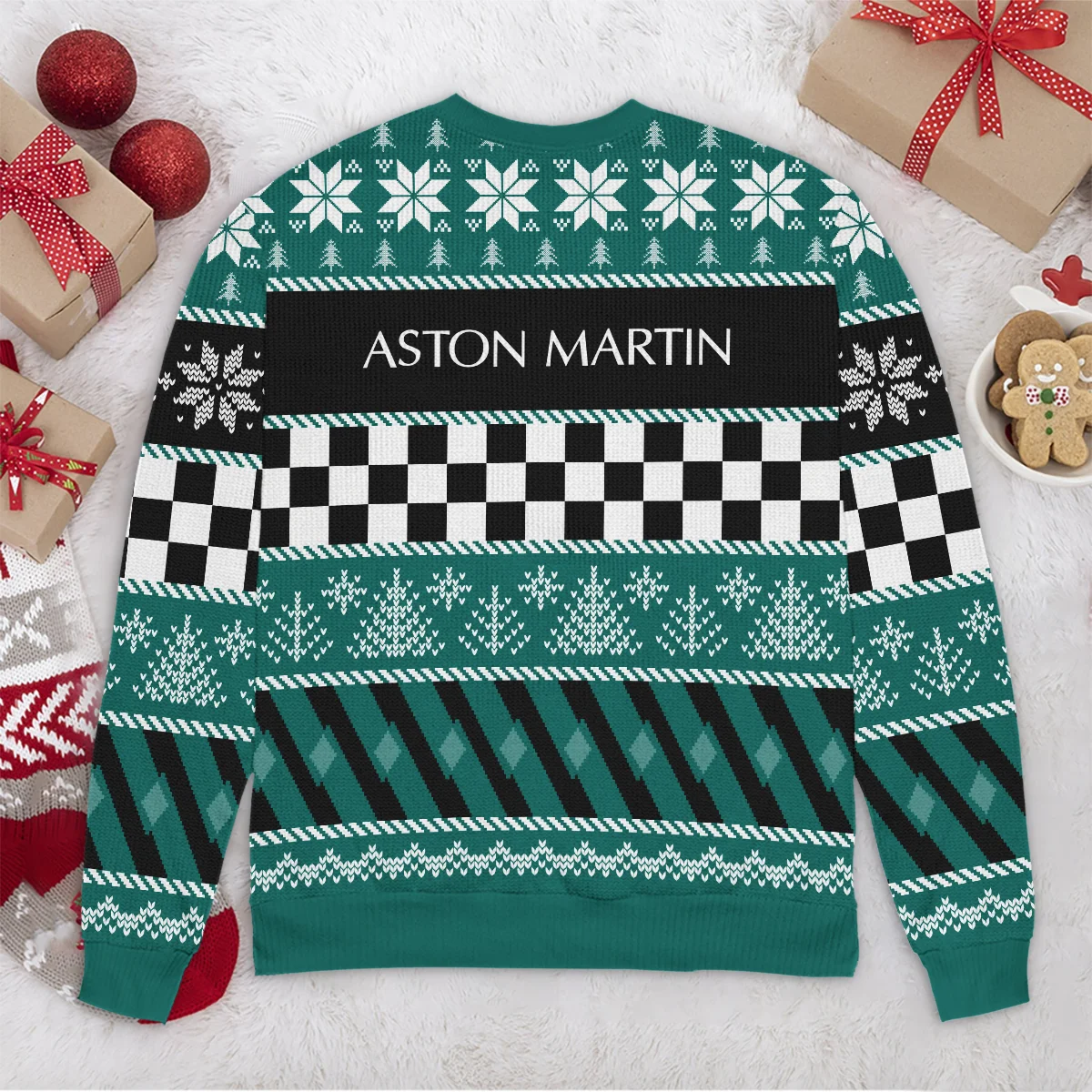 Racing Xmas Pattern Aston Martin Formula 1 - Ugly Sweater BLVAF1220925A28AM - Image 6