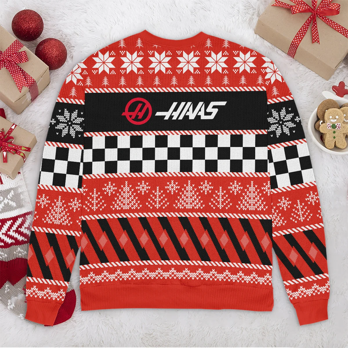 Racing Xmas Pattern Haas Formula 1 - Ugly Sweater BLVAF1220925A28HAAS - Image 6