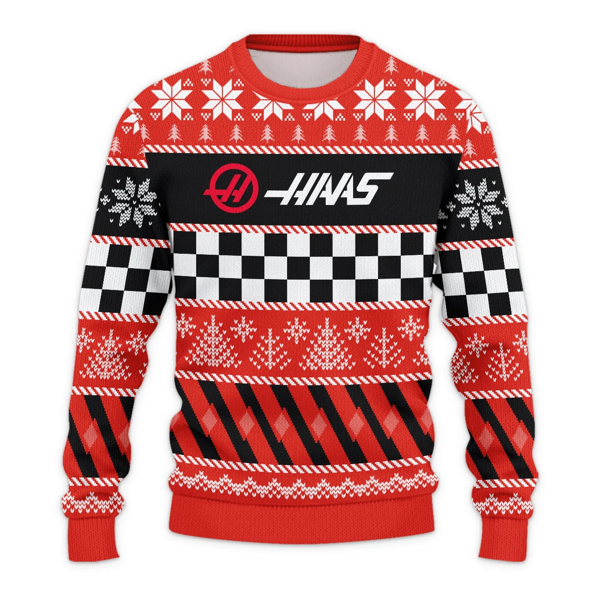 Racing Xmas Pattern Haas Formula 1 - Ugly Sweater BLVAF1220925A28HAAS - Image 2