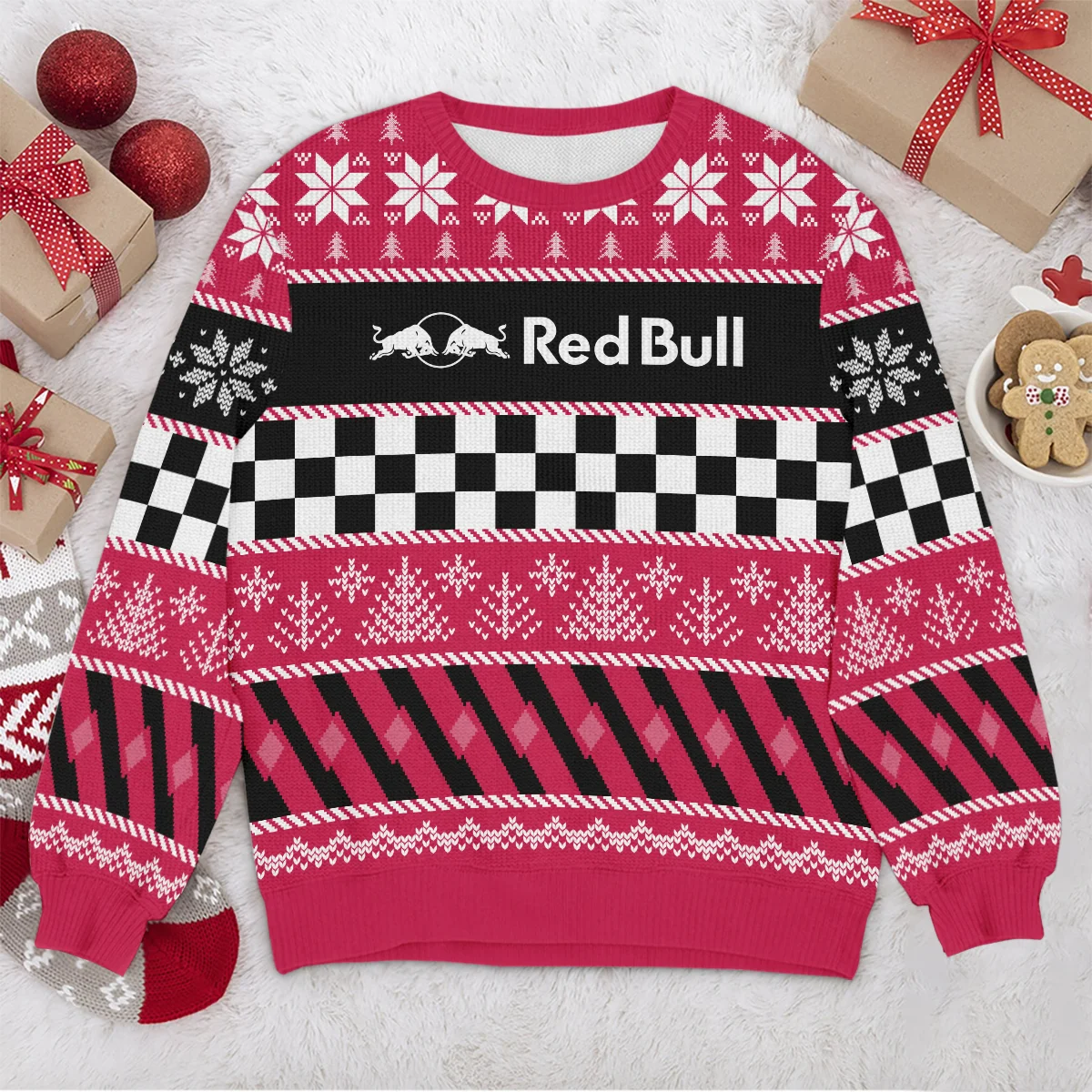 Racing Xmas Pattern Red Bull Racing Formula 1 - Ugly Sweater BLVAF1220925A28RBR - Image 4