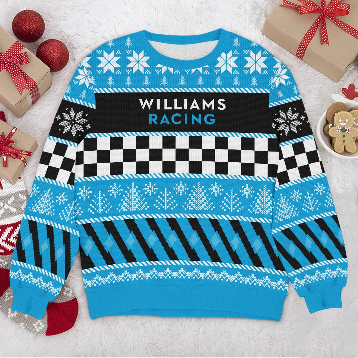 Racing Xmas Pattern Williams Formula 1 - Ugly Sweater BLVAF1220925A28WIL - Image 4