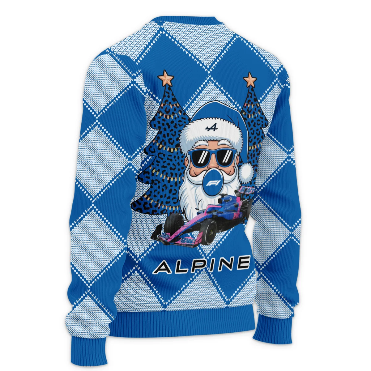 Santa Pinetree Car Alpine Formula 1 - Ugly Sweater BLVAF1220925A25ALP - Image 5